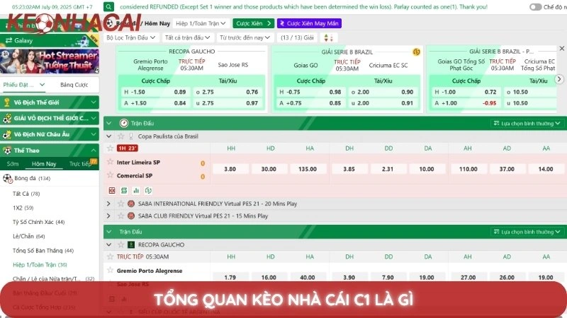 Tổng quan kèo nhà cái C1 là gì